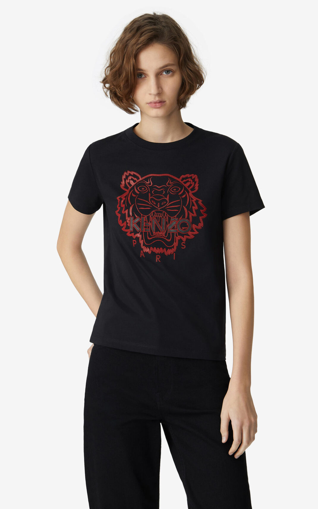 T Shirt Kenzo Femme Tiger Noir IBYWA-6798